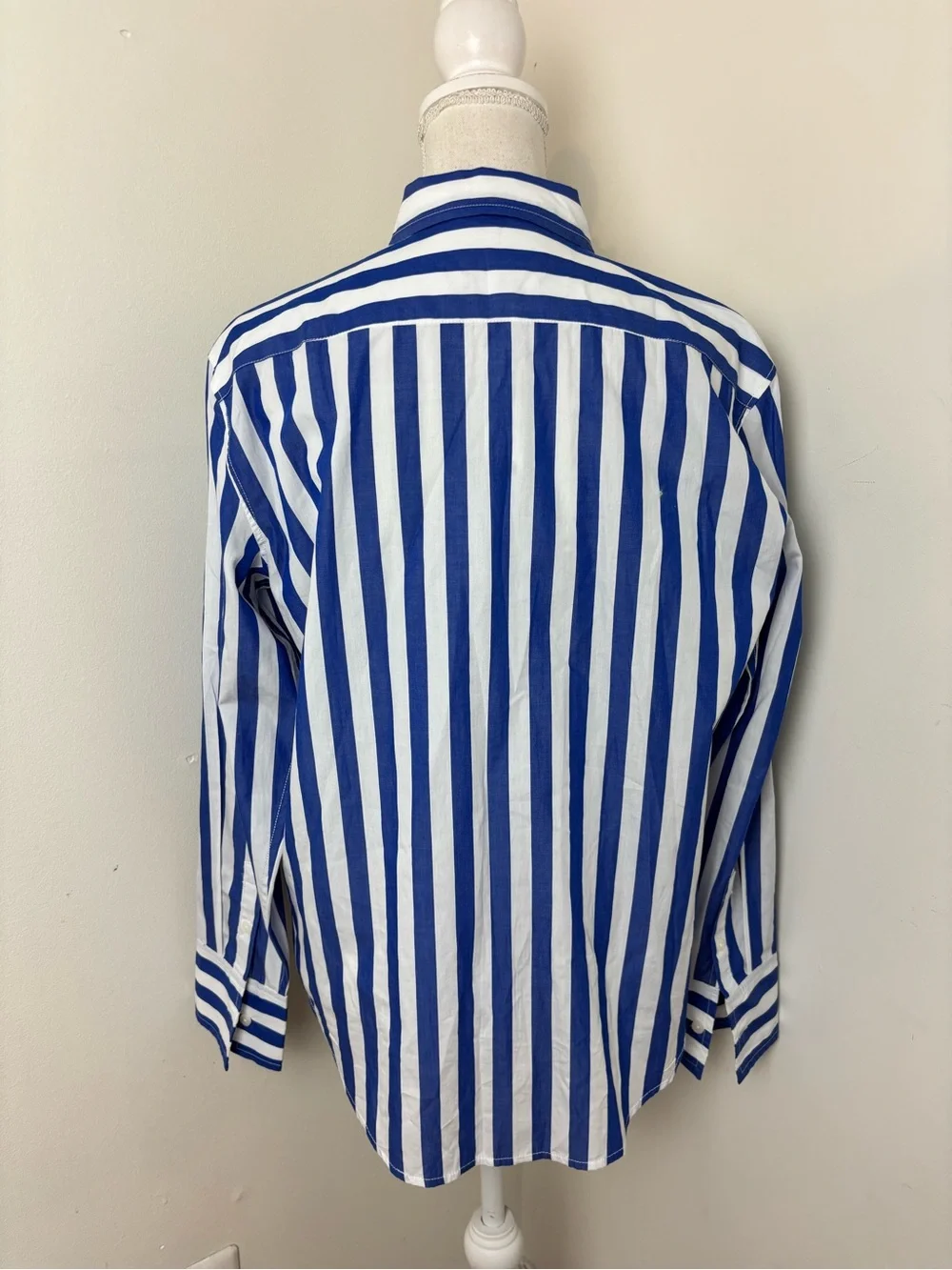 J. Crew Garçon Classic Button Down Blue and White Cotton Poplin Shirt Size 6 NWT